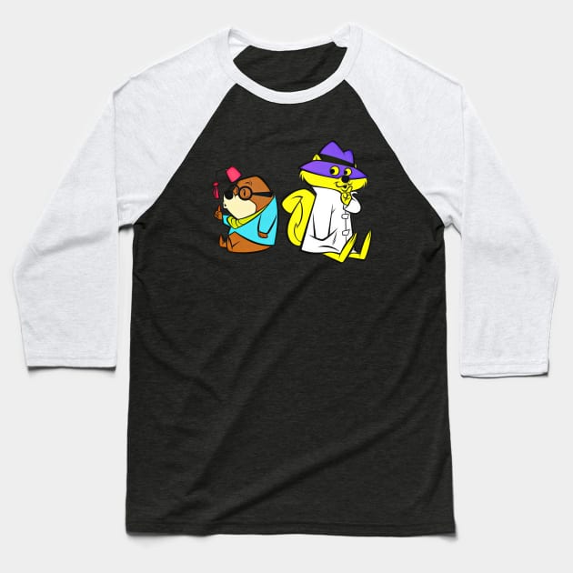 secret squirrel and morocco mole Baseball T-Shirt by RainbowRetro